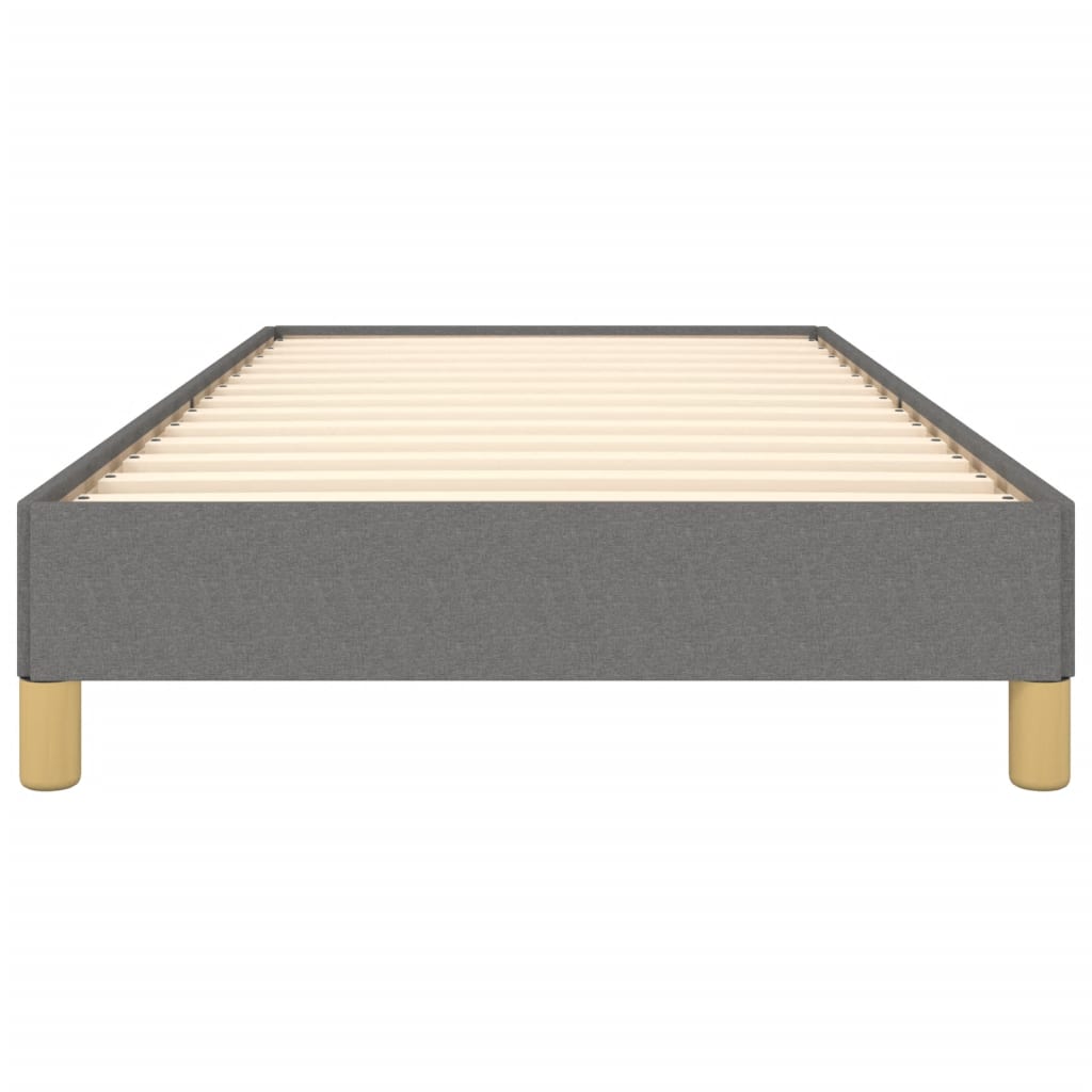 Cadre de lit sans matelas gris foncé 100x200 cm tissu - XIOS