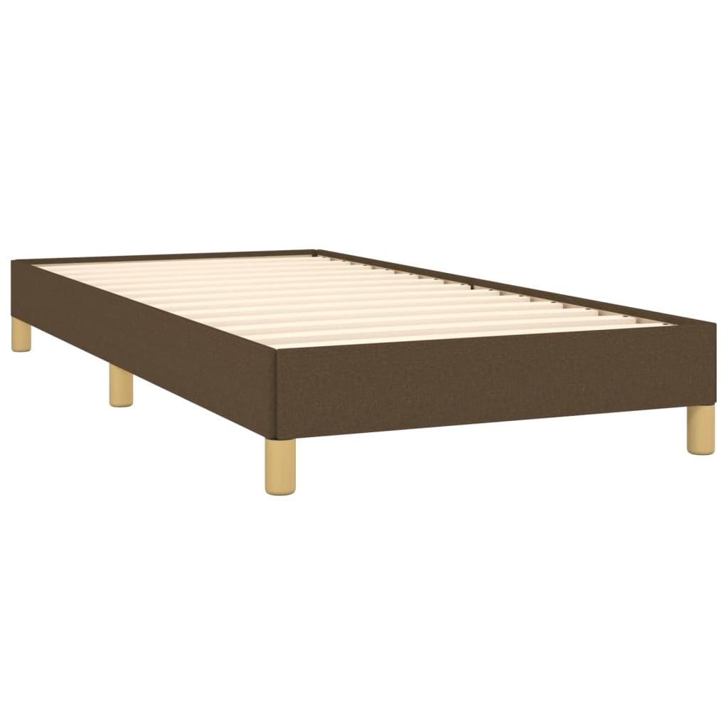Cadre de lit sans matelas marron foncé 100x200 cm tissu - XIOS