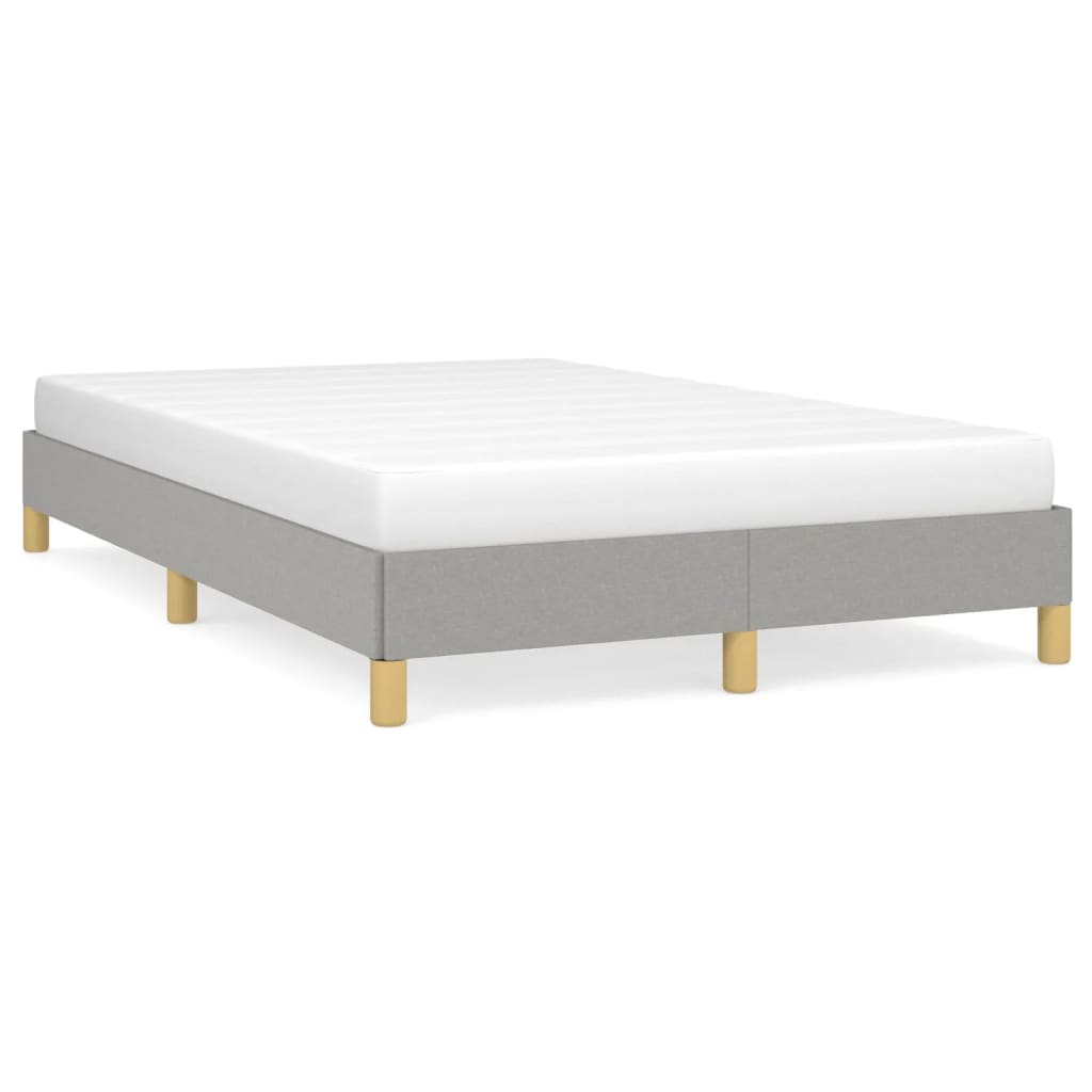 Cadre de lit sans matelas gris clair 120x200 cm tissu - XIOS