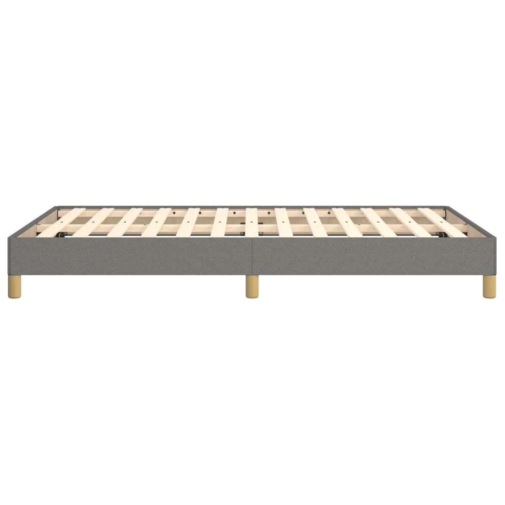 Cadre de lit sans matelas gris foncé 120x200 cm tissu - XIOS