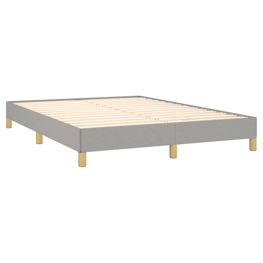 Cadre de lit sans matelas gris clair 140x190 cm tissu - XIOS