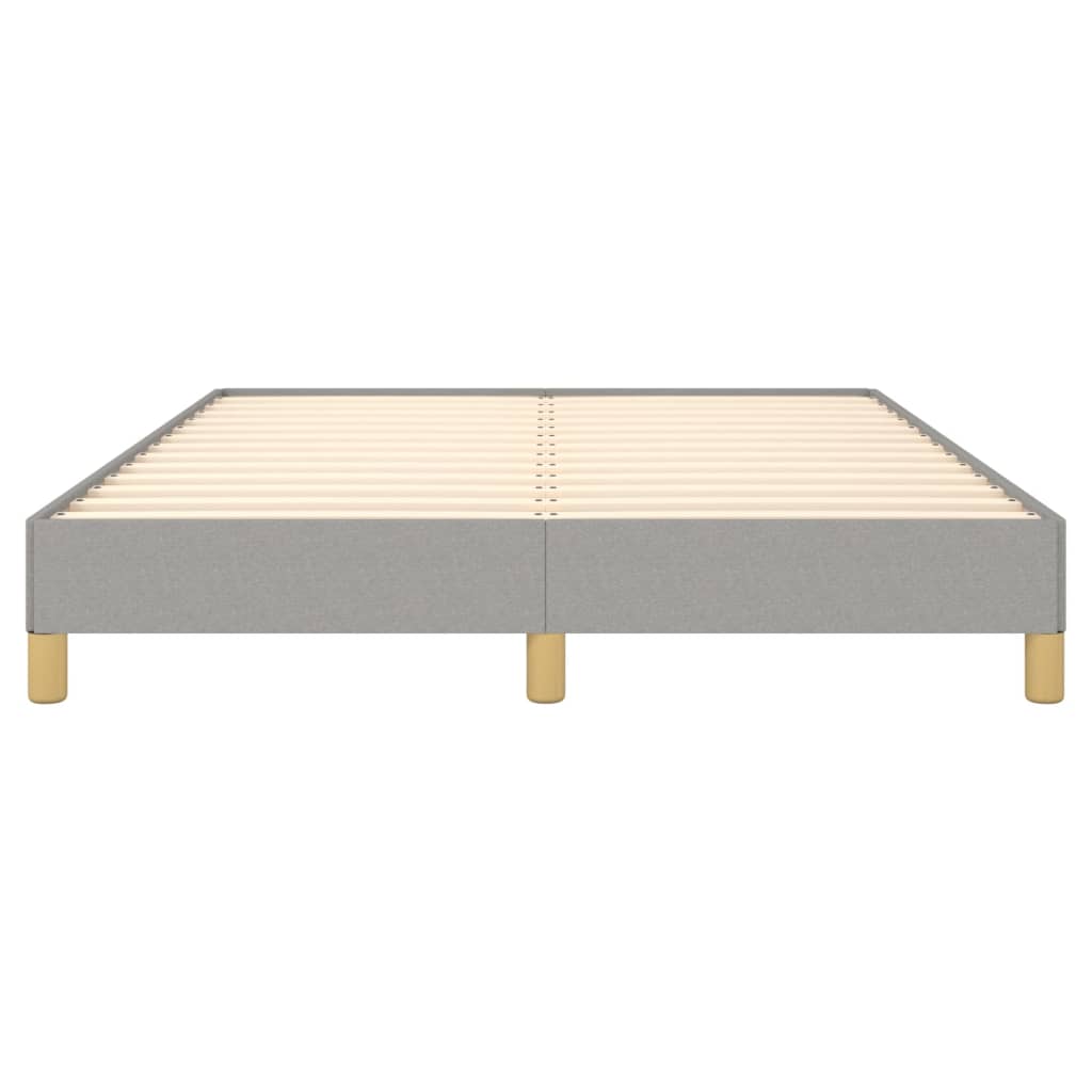 Cadre de lit sans matelas gris clair 140x190 cm tissu - XIOS