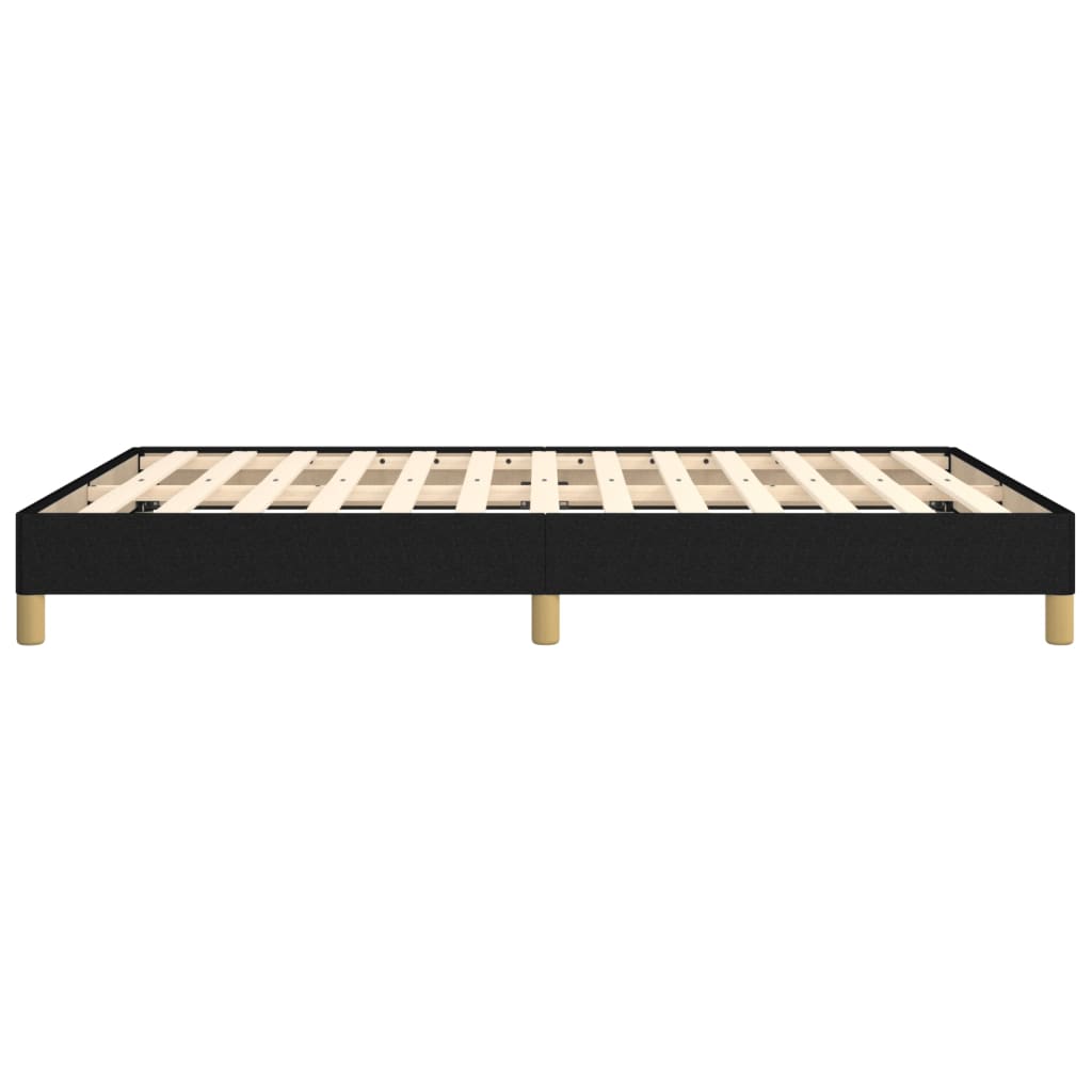 Cadre de lit sans matelas noir 140x190 cm tissu - XIOS