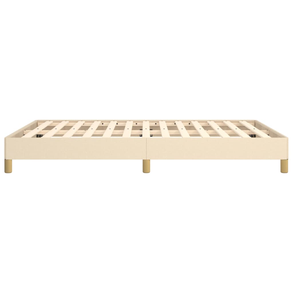 Cadre de lit sans matelas crème 140x190 cm tissu - XIOS