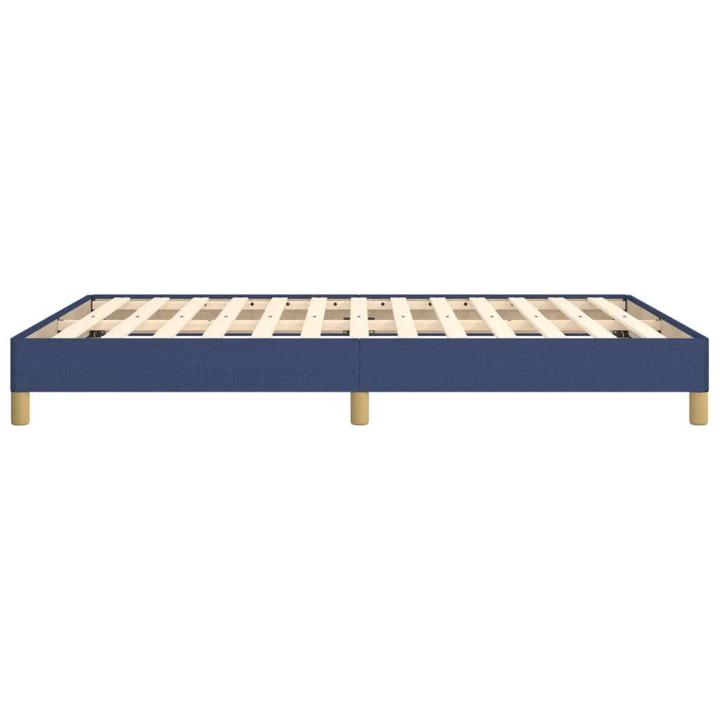 Cadre de lit sans matelas bleu 140x190 cm tissu - XIOS
