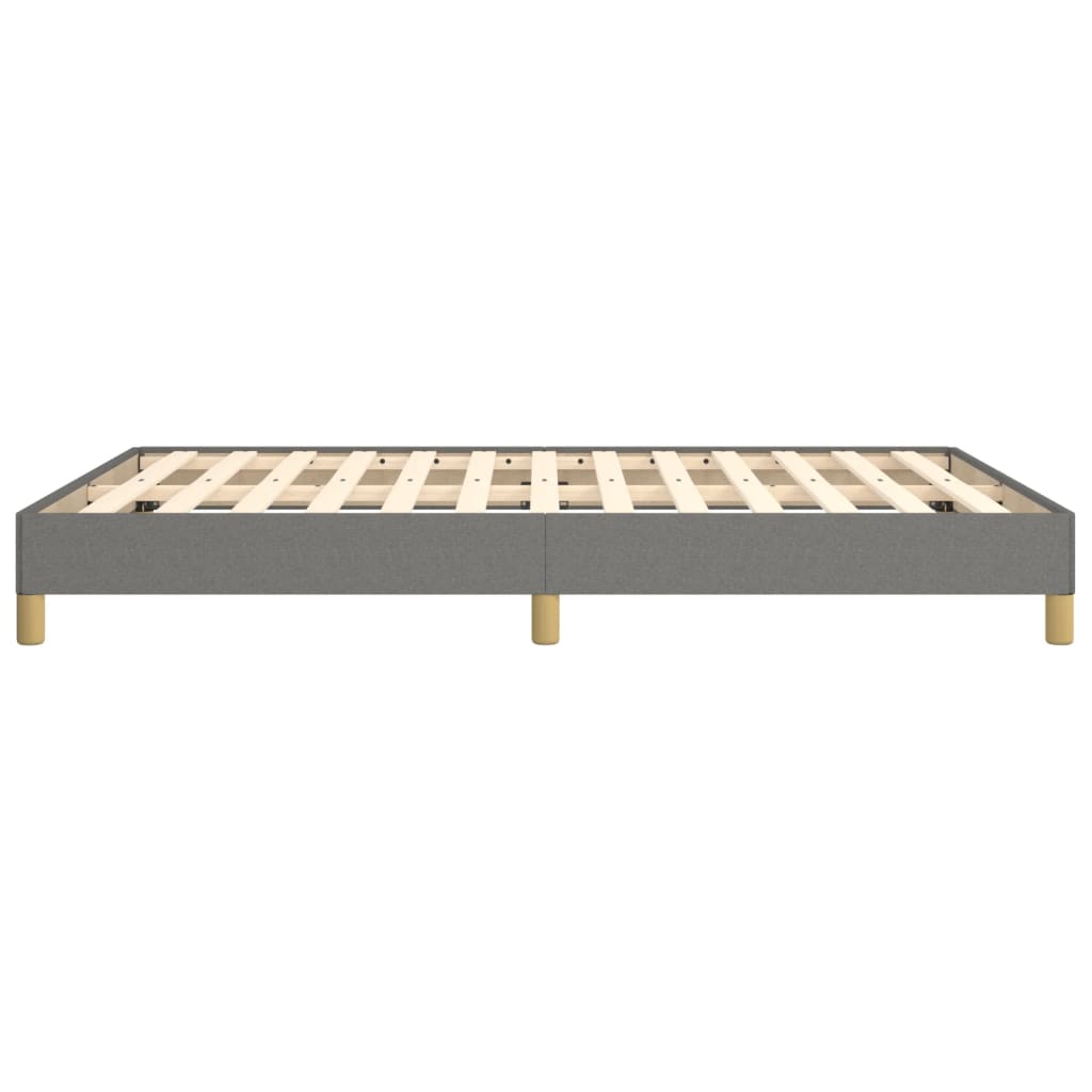 Cadre de lit sans matelas gris foncé 140x200 cm tissu - XIOS