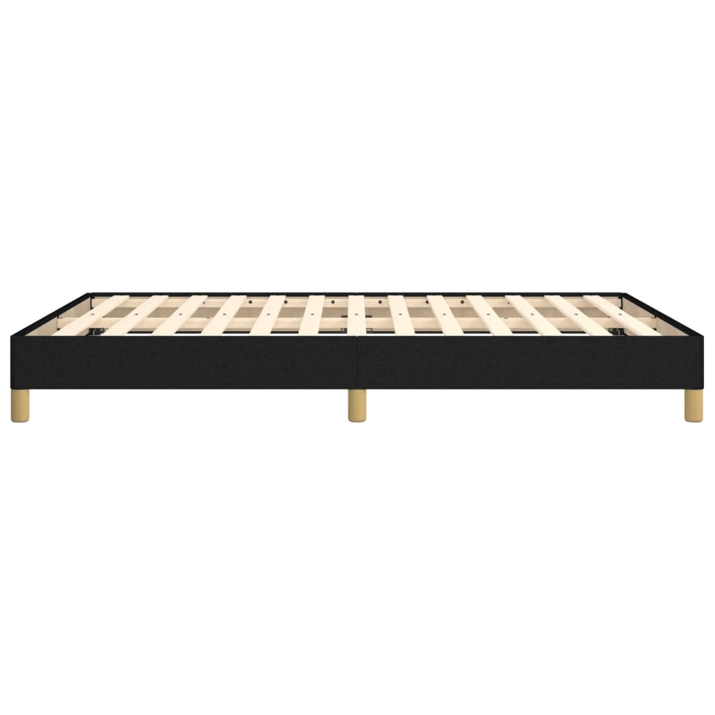 Cadre de lit sans matelas noir 140x200 cm tissu - XIOS