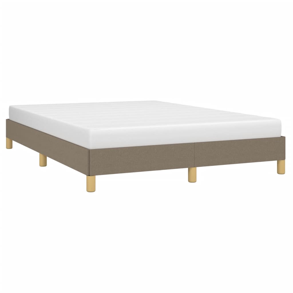 Cadre de lit sans matelas taupe 140x200 cm tissu - XIOS