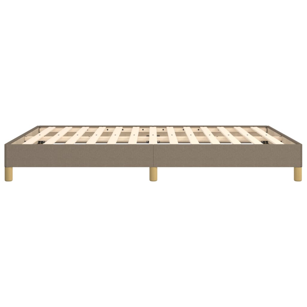 Cadre de lit sans matelas taupe 140x200 cm tissu - XIOS