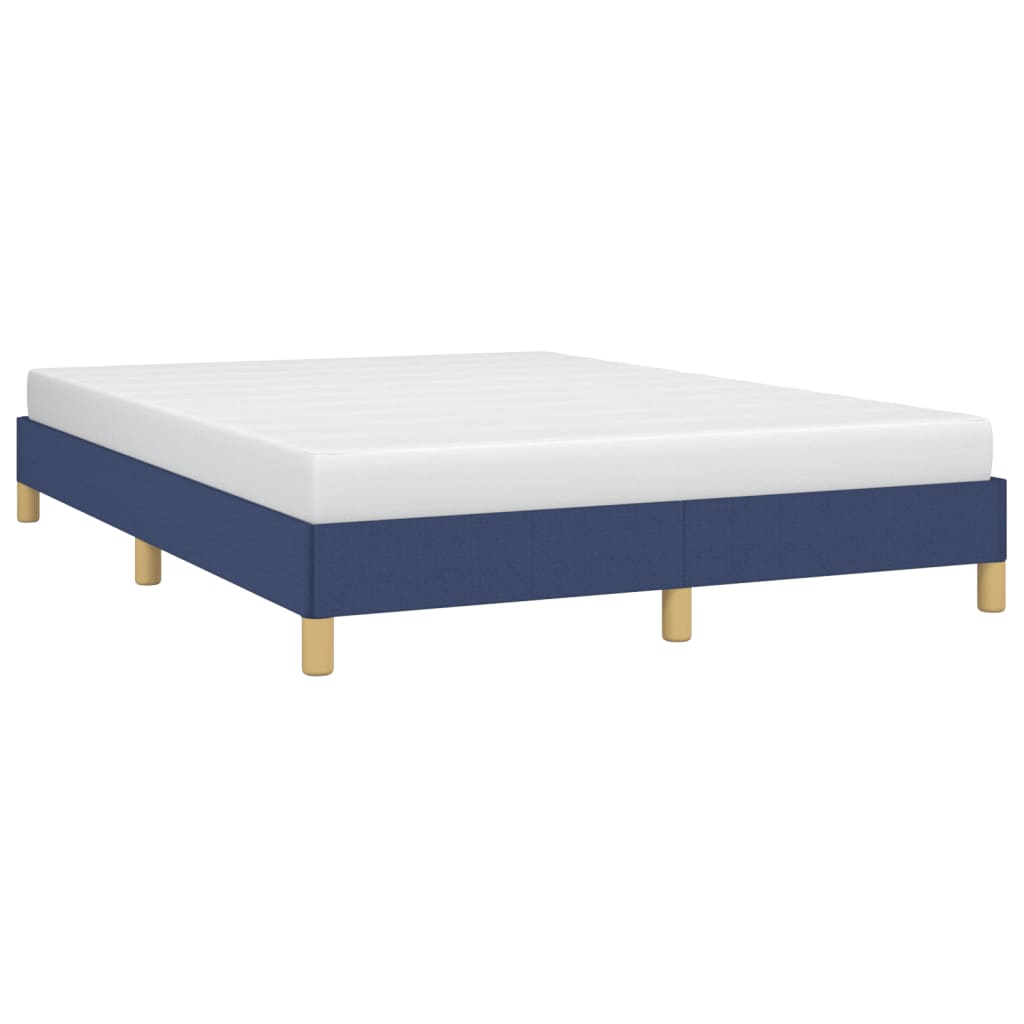 Cadre de lit sans matelas bleu 140x200 cm tissu - XIOS