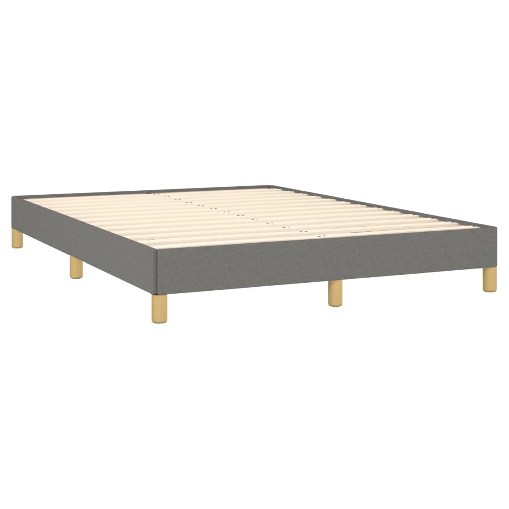 Cadre de lit sans matelas gris foncé 160x200 cm tissu - XIOS