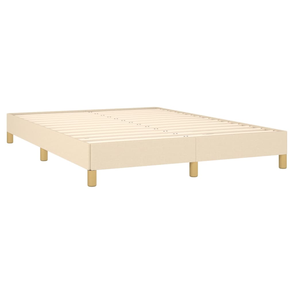 Cadre de lit sans matelas crème 160x200 cm tissu - XIOS