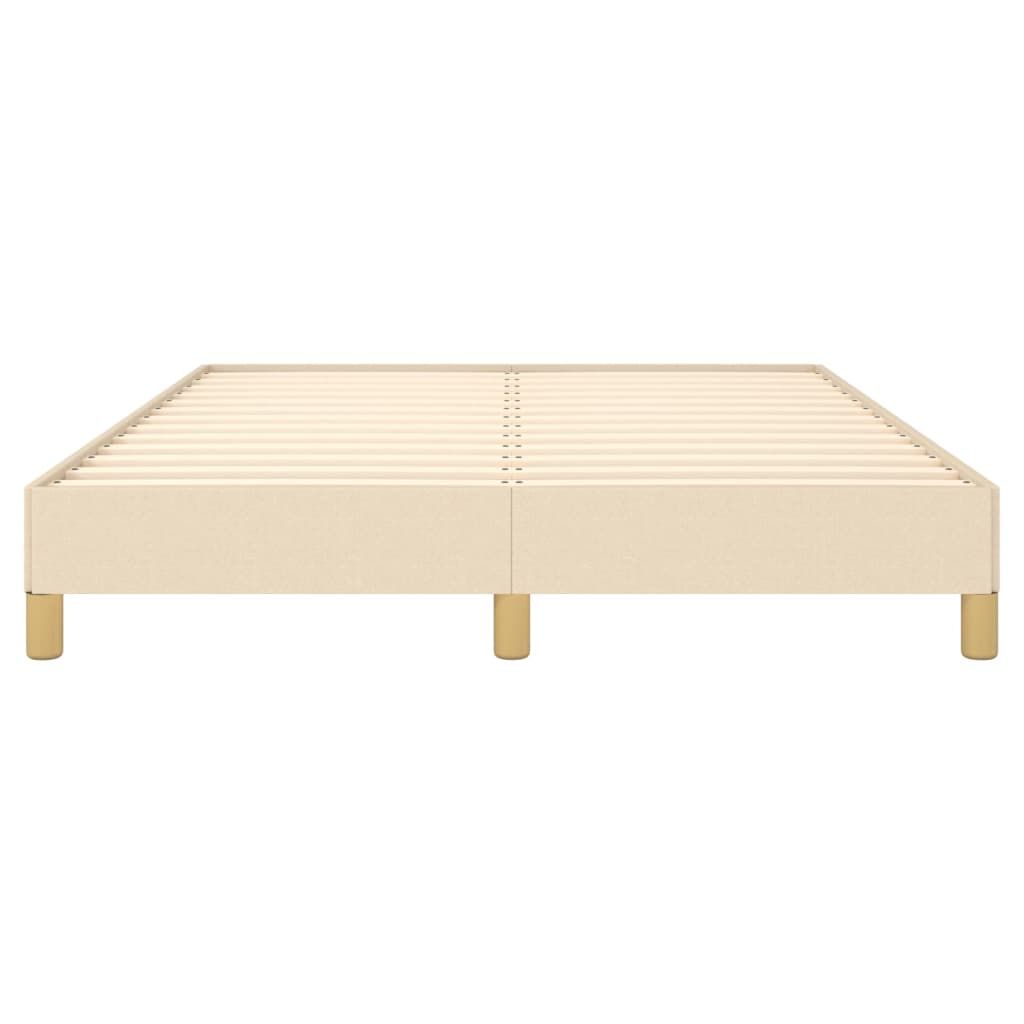 Cadre de lit sans matelas crème 160x200 cm tissu - XIOS