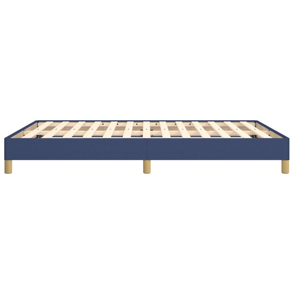 Cadre de lit sans matelas bleu 160x200 cm tissu - XIOS