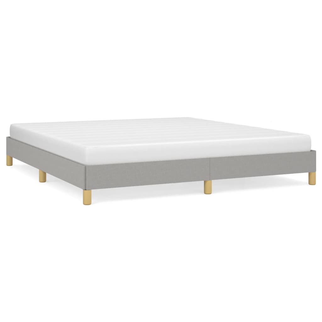 Cadre de lit sans matelas gris clair 180x200 cm tissu - XIOS