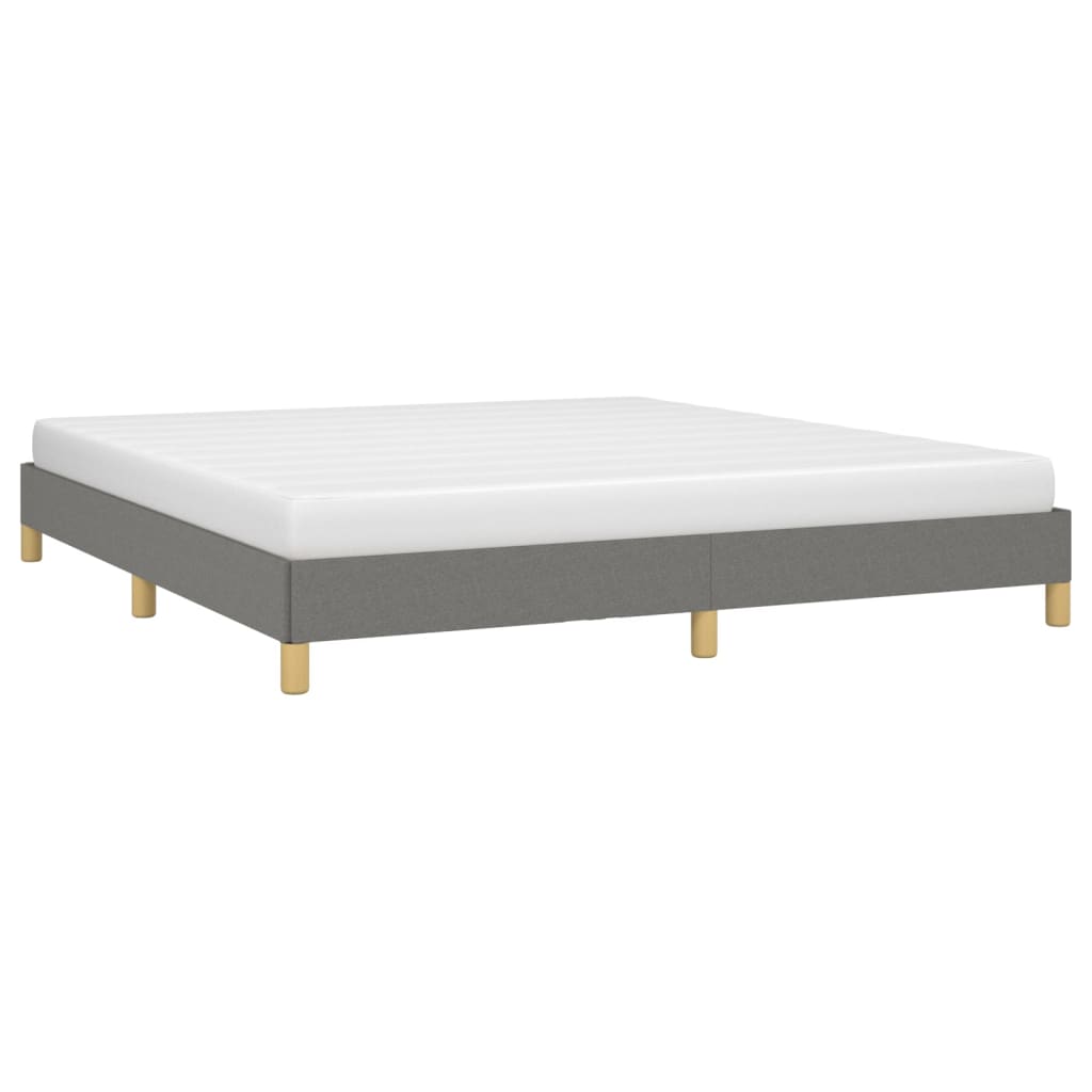 Cadre de lit sans matelas gris foncé 180x200 cm tissu - XIOS