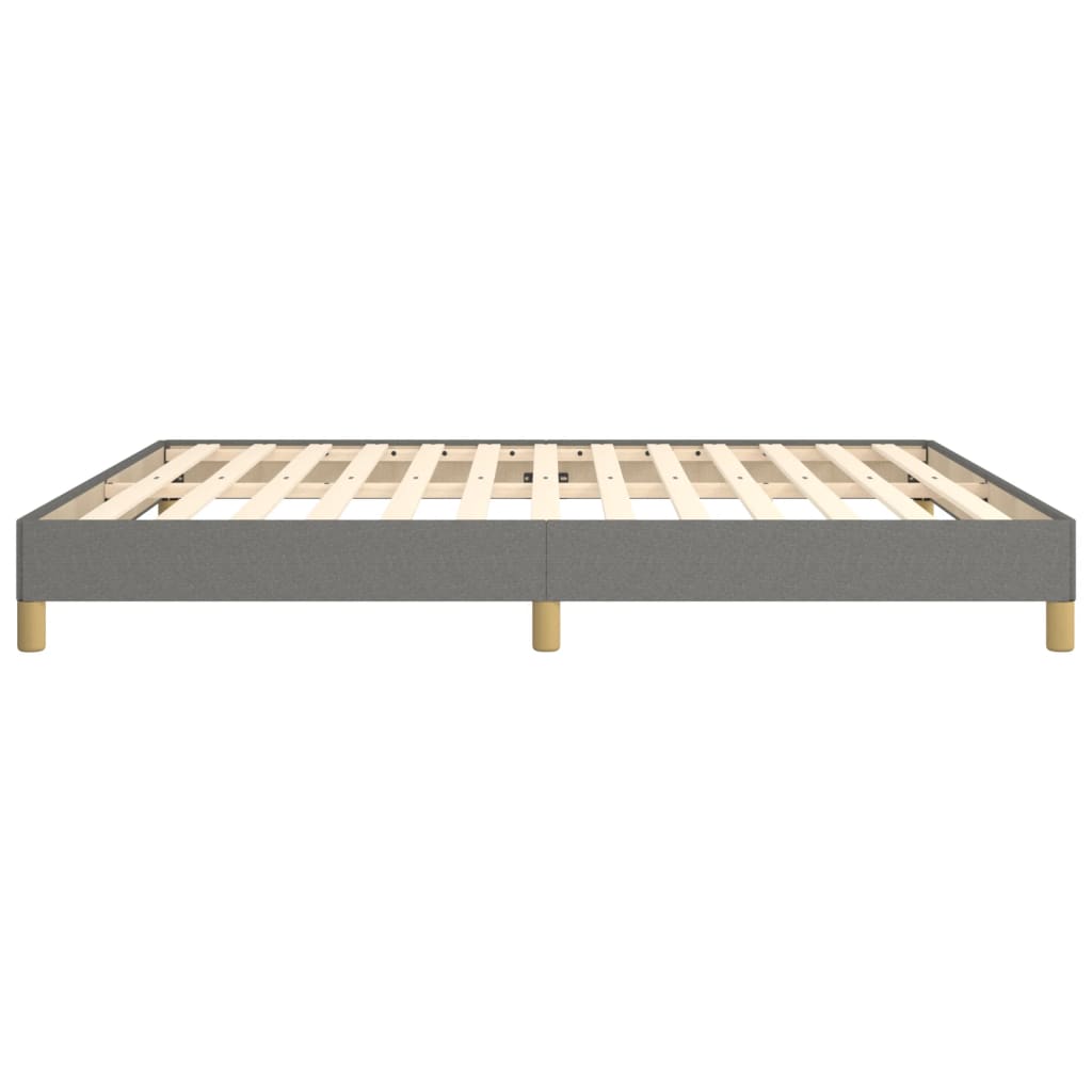 Cadre de lit sans matelas gris foncé 180x200 cm tissu - XIOS