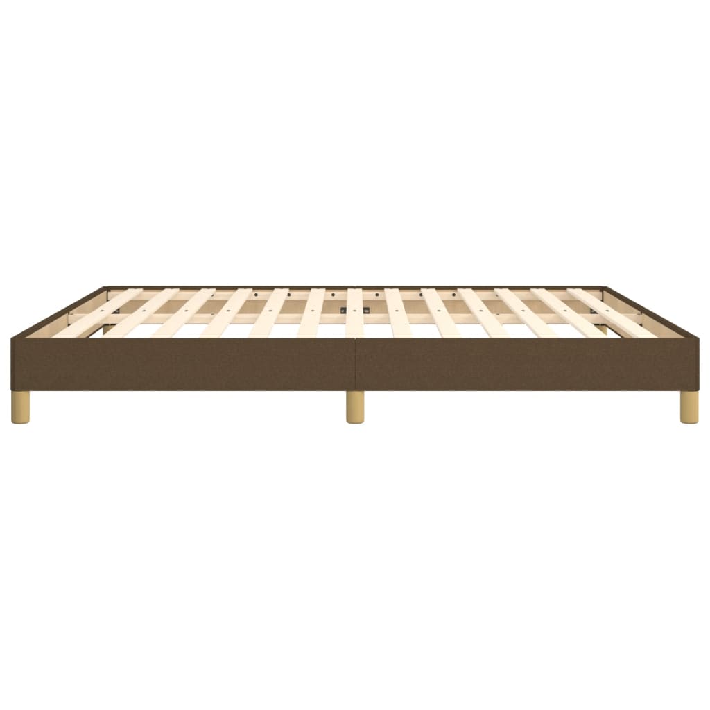 Cadre de lit sans matelas marron foncé 180x200 cm tissu - XIOS