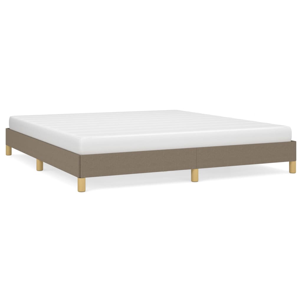Cadre de lit sans matelas taupe 180x200 cm tissu - XIOS