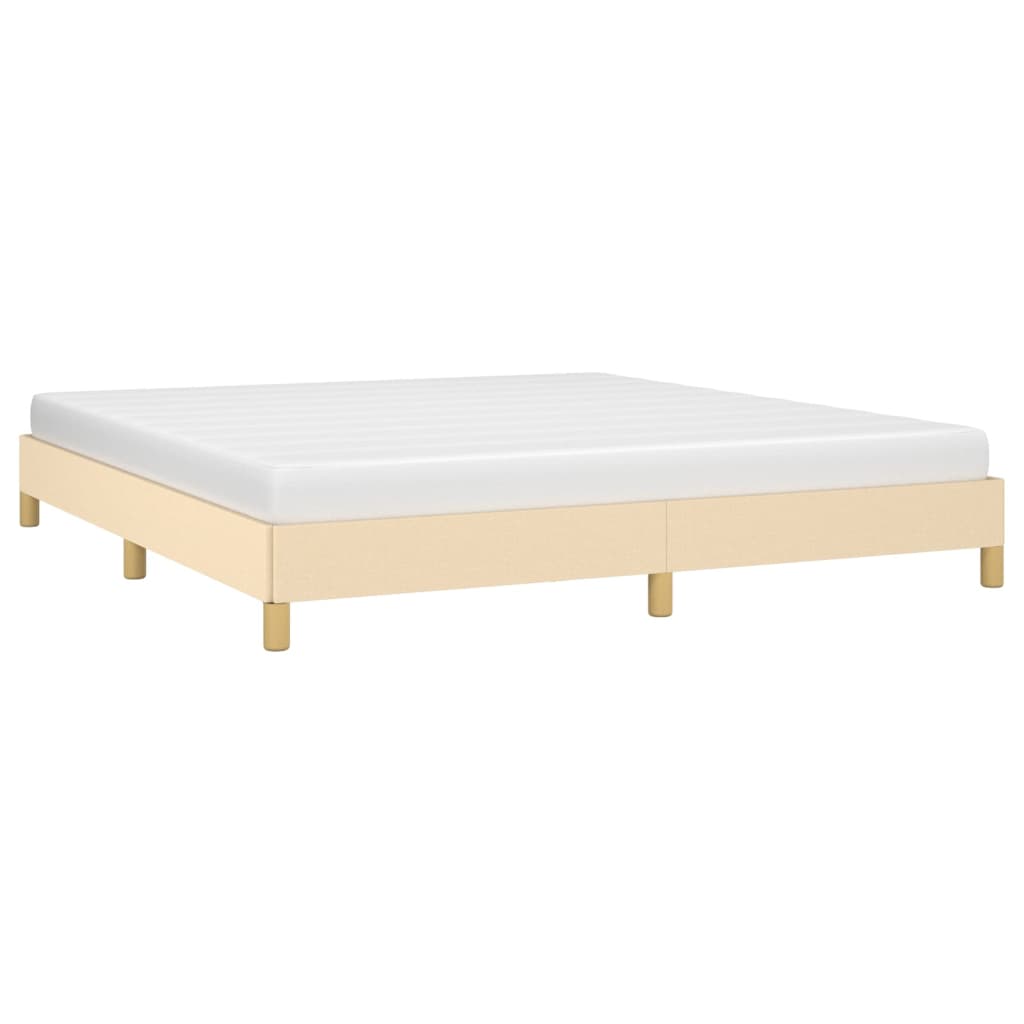 Cadre de lit sans matelas crème 180x200 cm tissu - XIOS