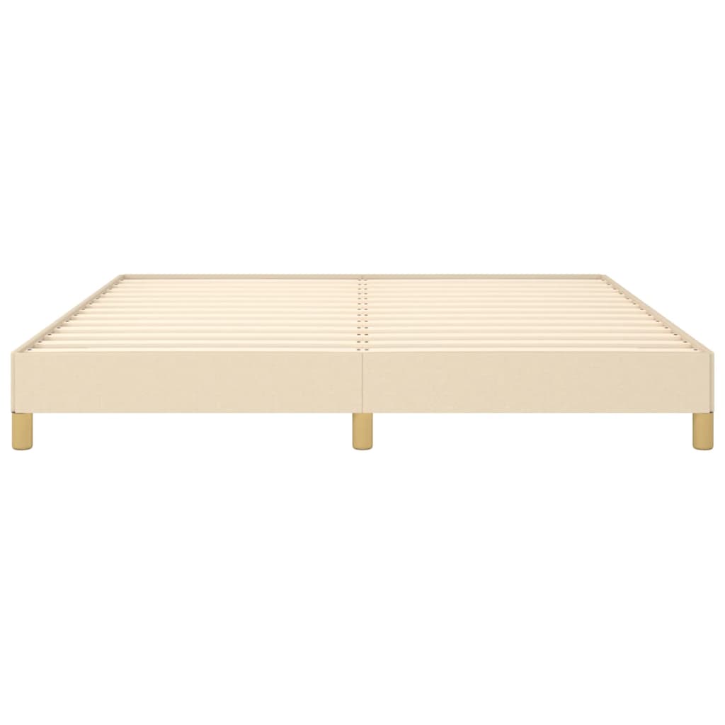 Cadre de lit sans matelas crème 180x200 cm tissu - XIOS