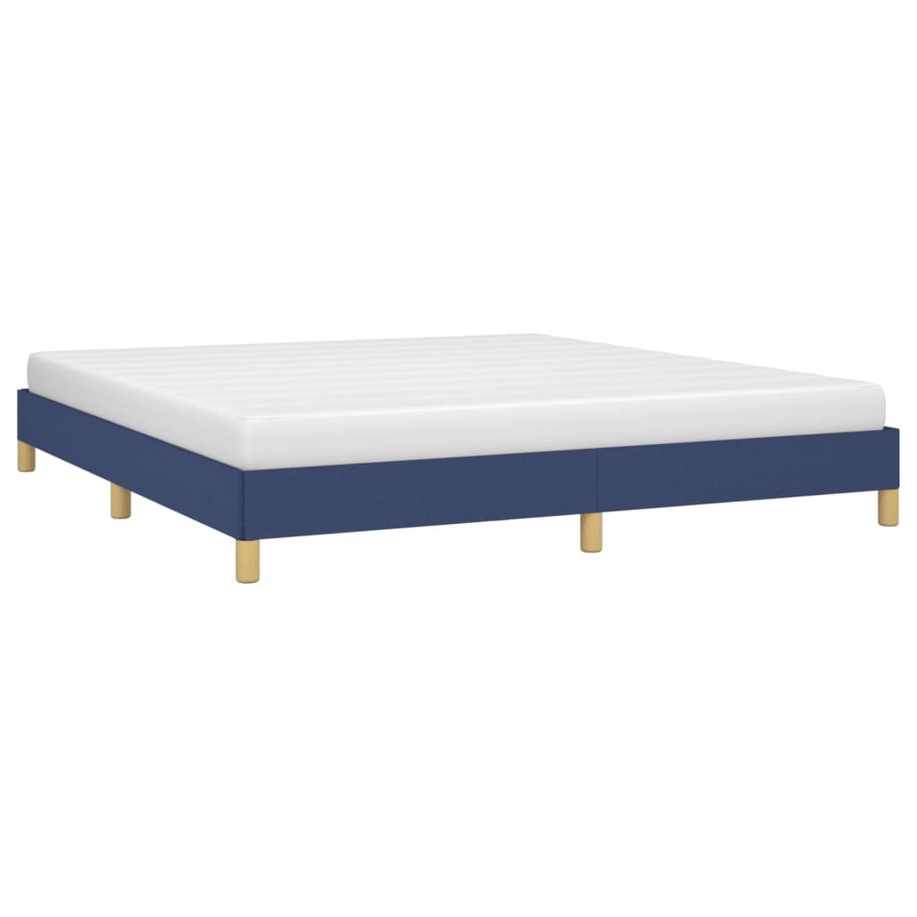 Cadre de lit sans matelas bleu 180x200 cm tissu - XIOS