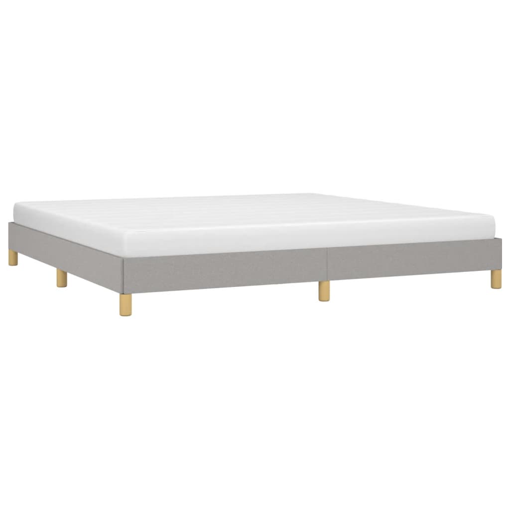 Cadre de lit sans matelas gris clair 200x200 cm tissu - XIOS