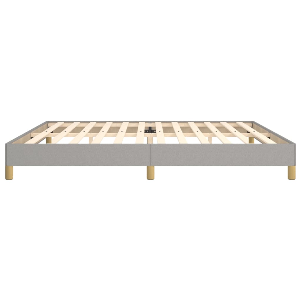 Cadre de lit sans matelas gris clair 200x200 cm tissu - XIOS