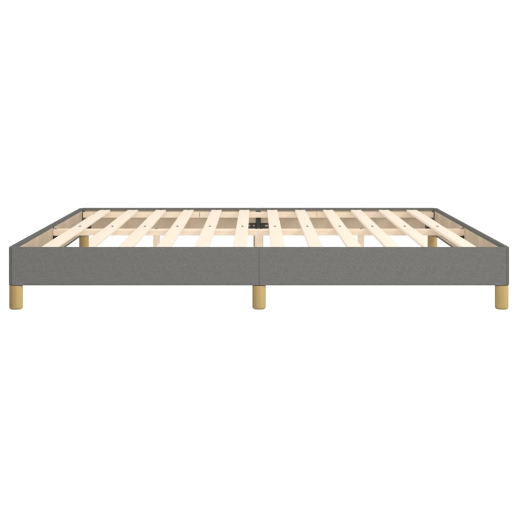 Cadre de lit sans matelas gris foncé 200x200 cm tissu - XIOS
