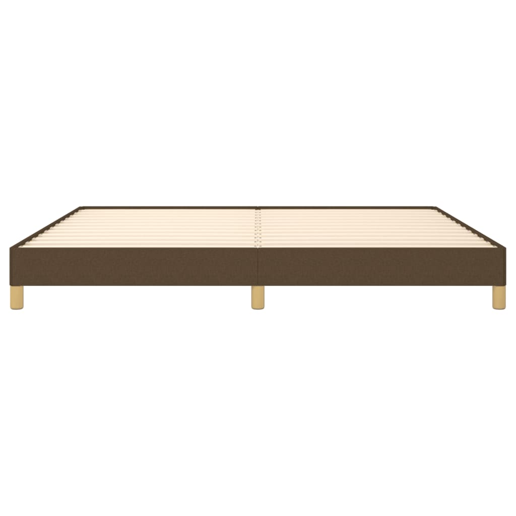 Cadre de lit sans matelas marron foncé 200x200 cm tissu - XIOS