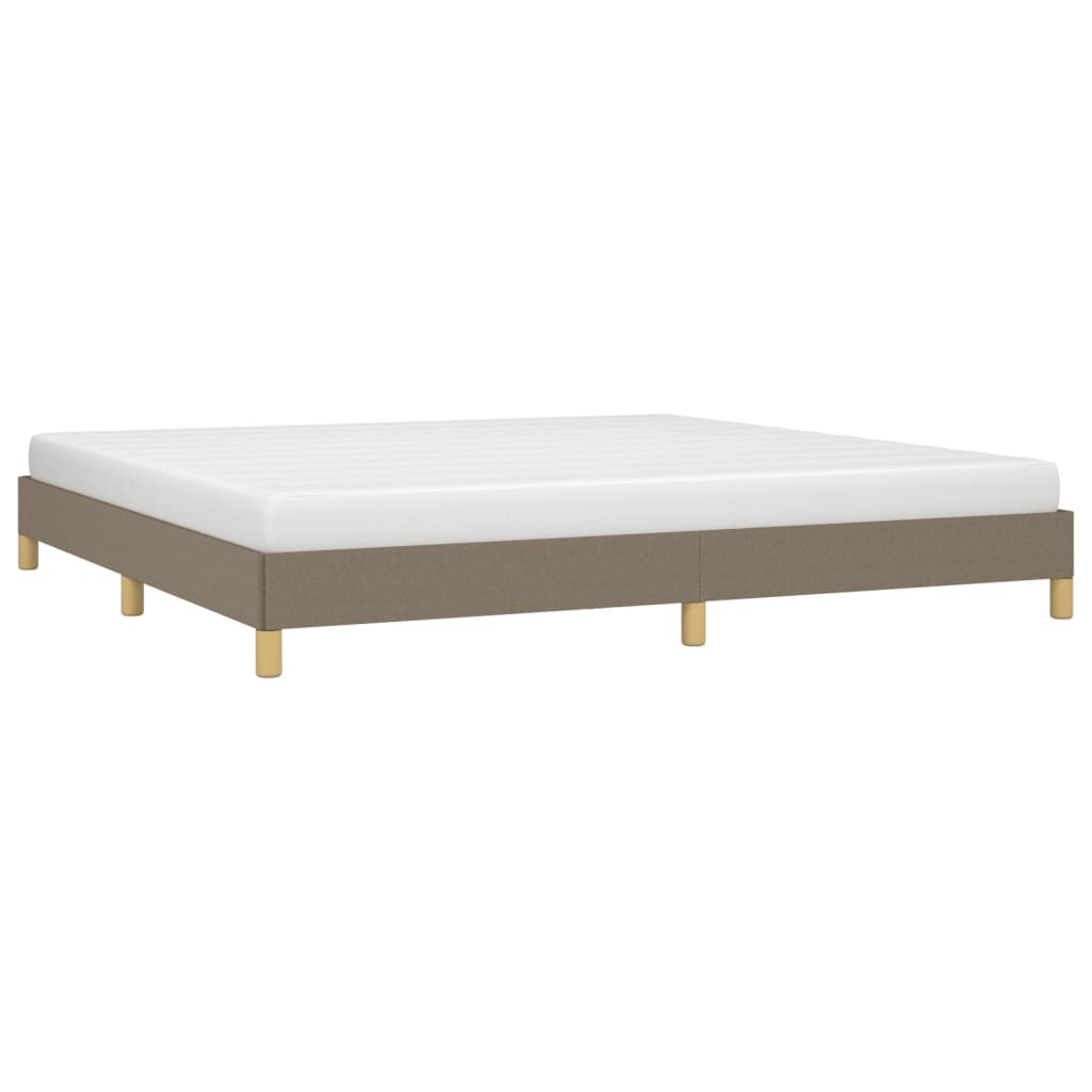Cadre de lit sans matelas taupe 200x200 cm tissu - XIOS