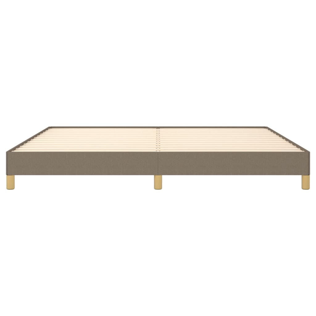 Cadre de lit sans matelas taupe 200x200 cm tissu - XIOS