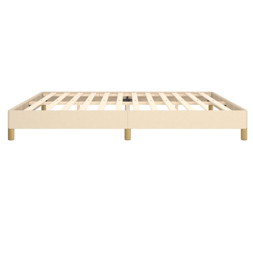 Cadre de lit sans matelas crème 200x200 cm tissu - XIOS