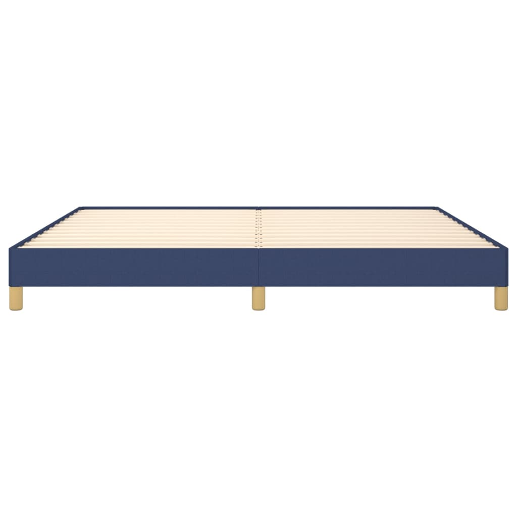 Cadre de lit sans matelas bleu 200x200 cm tissu - XIOS