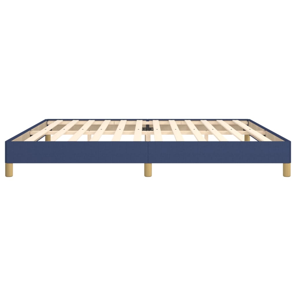 Cadre de lit sans matelas bleu 200x200 cm tissu - XIOS