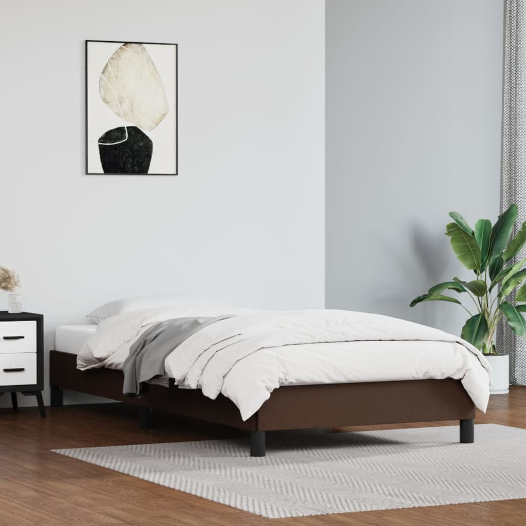 Cadre de lit sans matelas marron 80x200 cm similicuir - XIOS