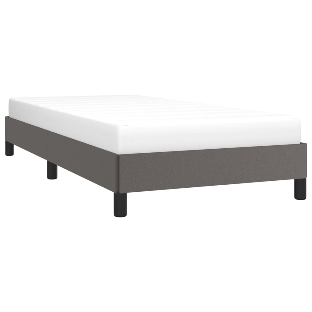Cadre de lit sans matelas gris 80x200 cm similicuir - XIOS