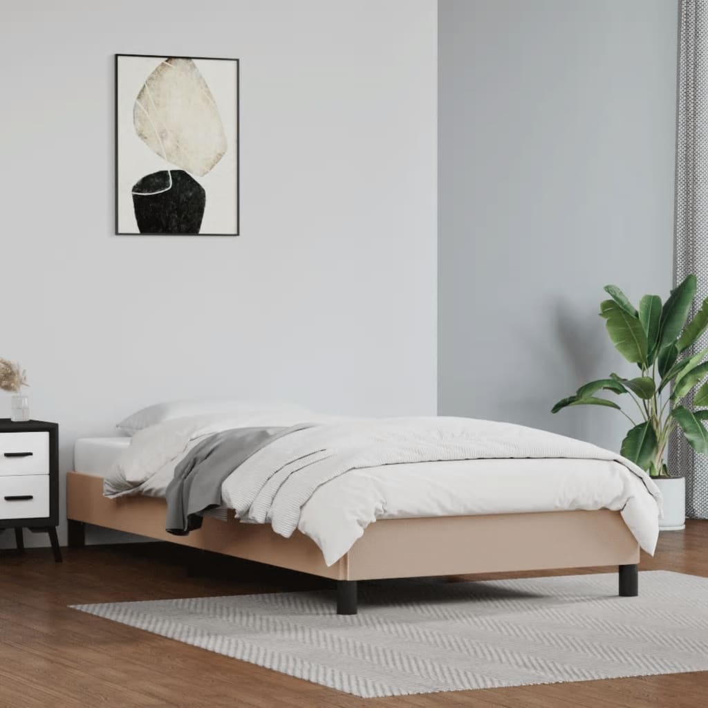 Cadre de lit sans matelas cappuccino 80x200 cm similicuir - XIOS