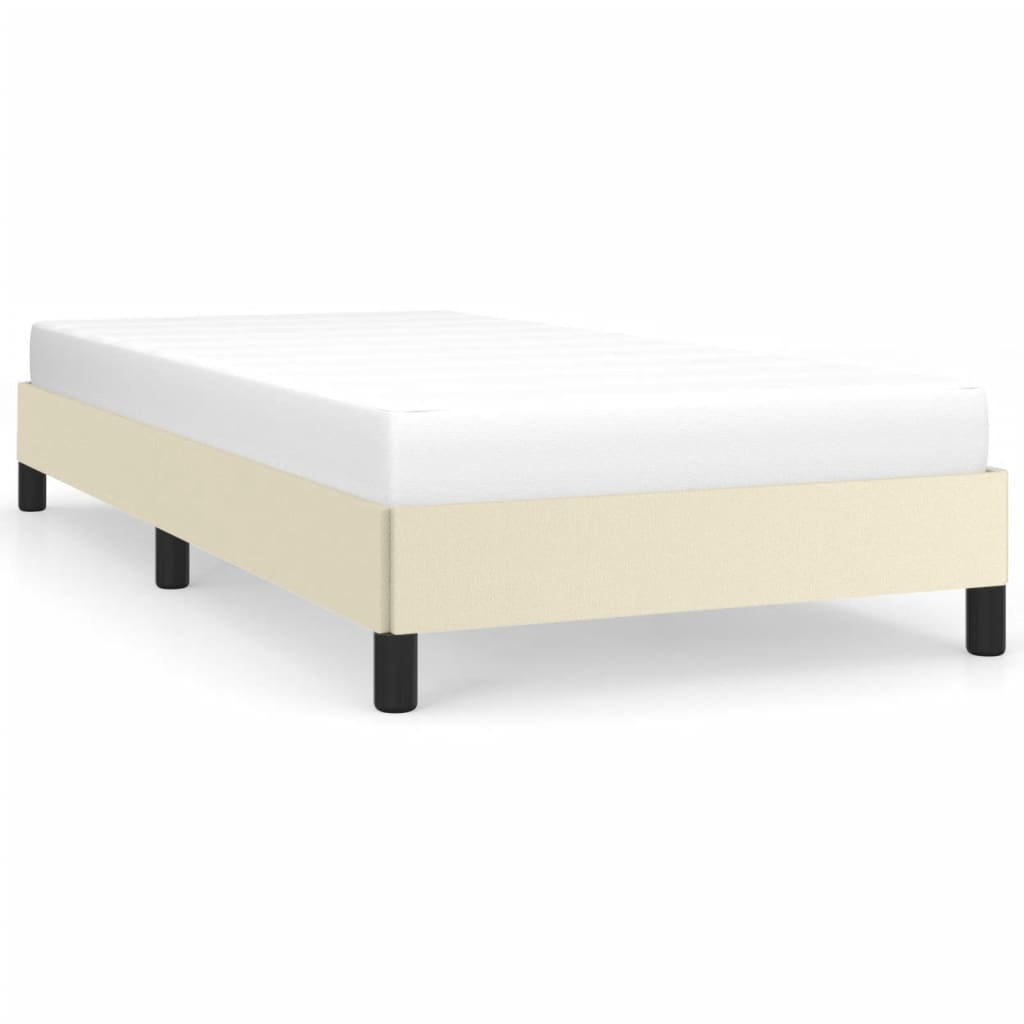 Cadre de lit sans matelas crème 90x190 cm similicuir - XIOS