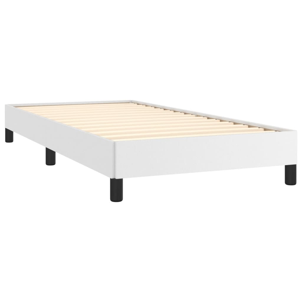 Cadre de lit sans matelas blanc 100x200 cm similicuir - XIOS