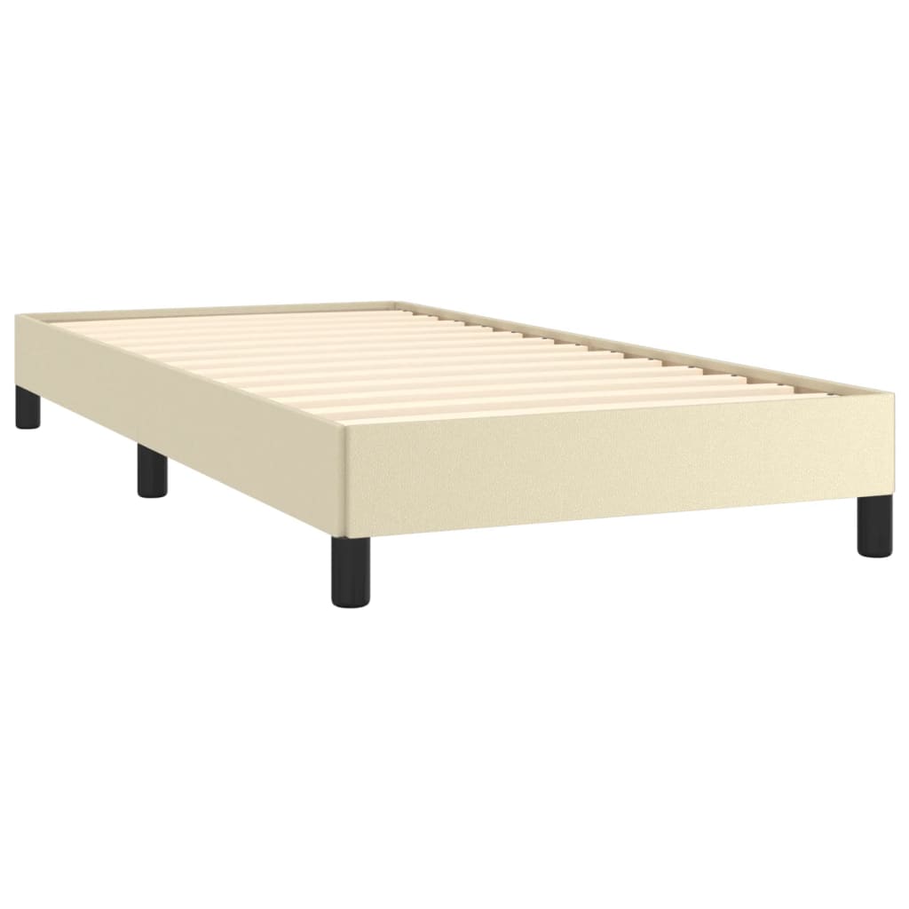 Cadre de lit sans matelas crème 100x200 cm similicuir - XIOS
