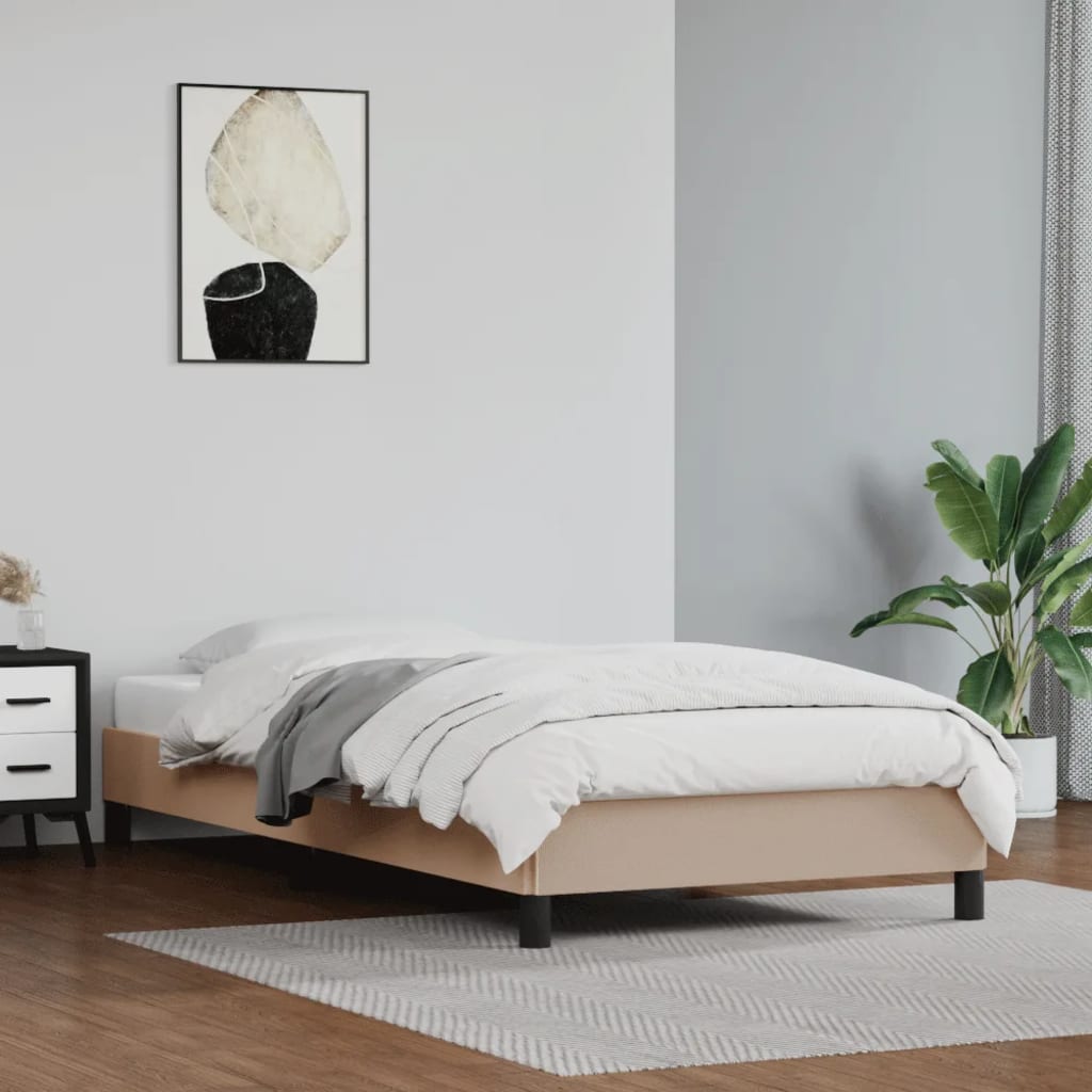 Cadre de lit sans matelas cappuccino 100x200 cm similicuir - XIOS