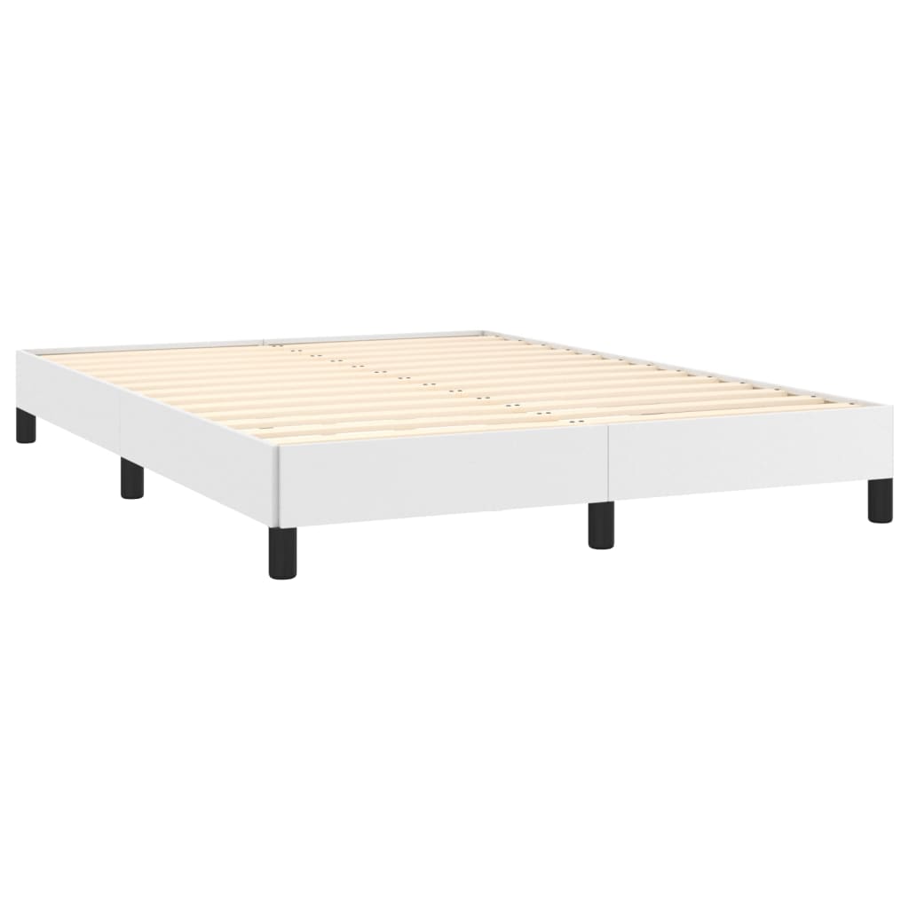 Cadre de lit sans matelas blanc 140x190 cm similicuir - XIOS