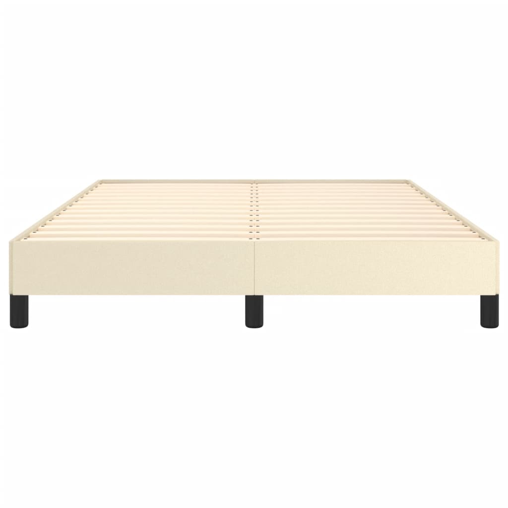 Cadre de lit sans matelas crème 140x190 cm similicuir - XIOS
