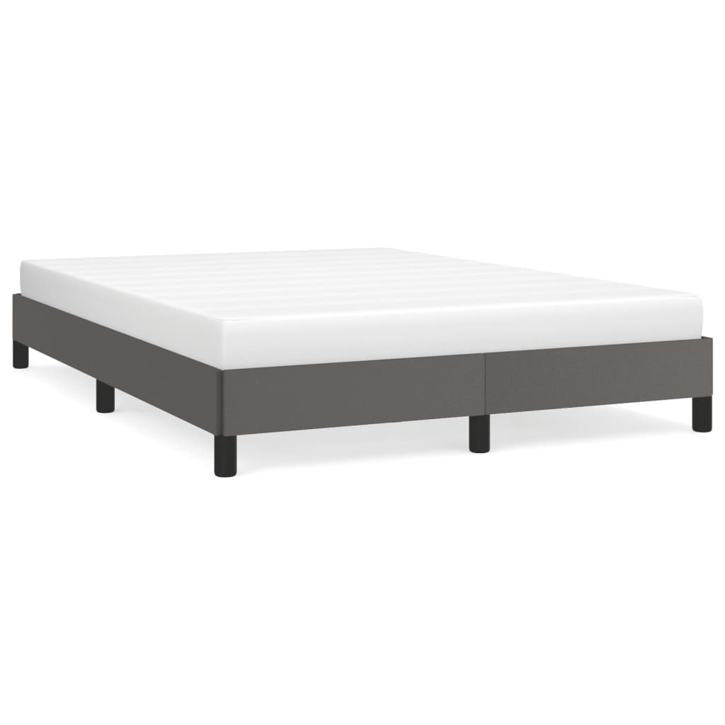 Cadre de lit sans matelas gris 140x190 cm similicuir - XIOS