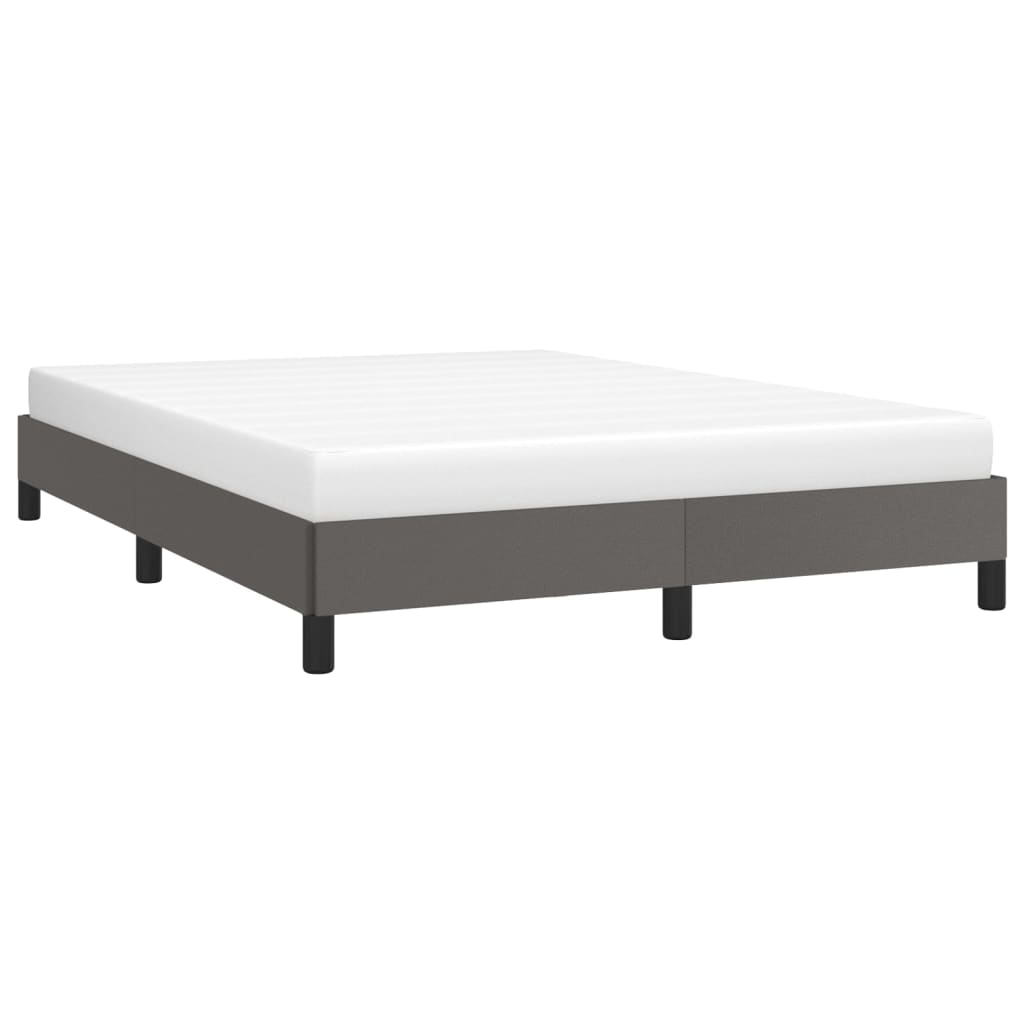 Cadre de lit sans matelas gris 140x190 cm similicuir - XIOS