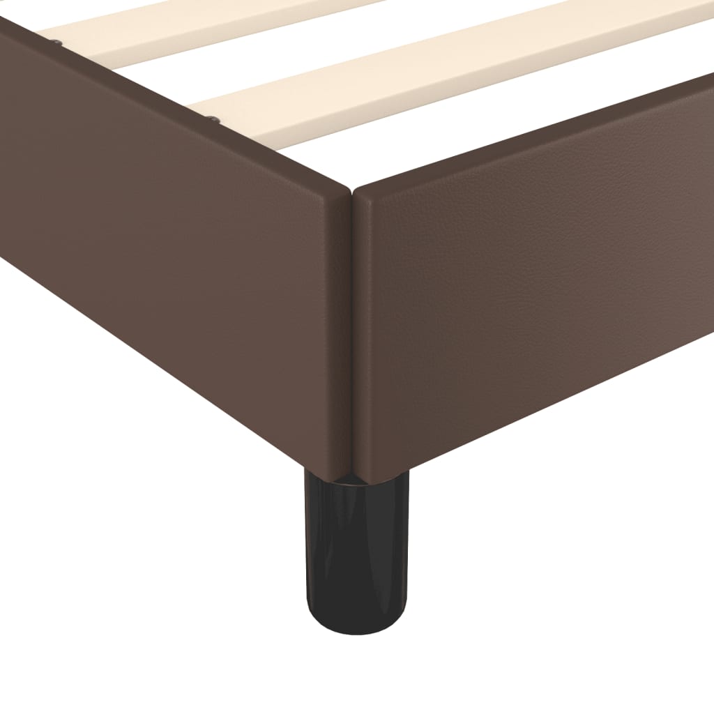 Cadre de lit sans matelas marron 140x200 cm similicuir - XIOS