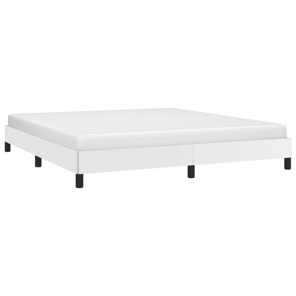 Cadre de lit sans matelas blanc 160x200 cm similicuir - XIOS