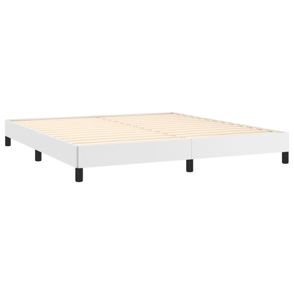 Cadre de lit sans matelas blanc 160x200 cm similicuir - XIOS