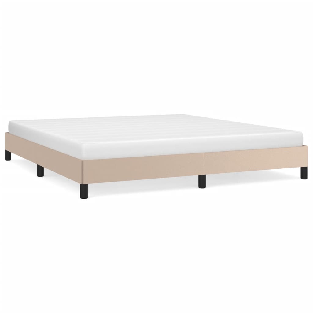Cadre de lit sans matelas cappuccino 160x200 cm similicuir - XIOS
